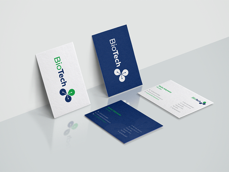 BioTech Stationery brand and identity branding business card corporate branding design graphic design logo vector