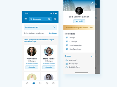 LinkedIn - UI Redesign abstract app app design clean dailyui design dribbble flat icon instagram interface linkedin minimal minimalistic ui uidesign uxdesign web white