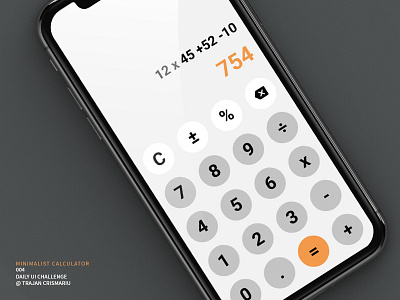 Minimalist Calculator App calculator iphone minimalism x