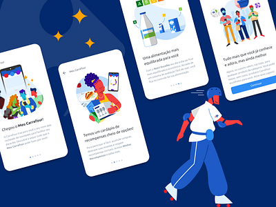 Illustrations for Meu Carrefour app art branding carrefour digital flat illustration ui ux vector