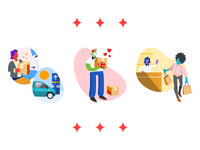 Illustrations for Meu Carrefour app