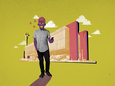 UOL /// Video Institucional collage illustration minimalist vector