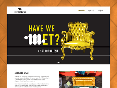 The Metropolitan website design