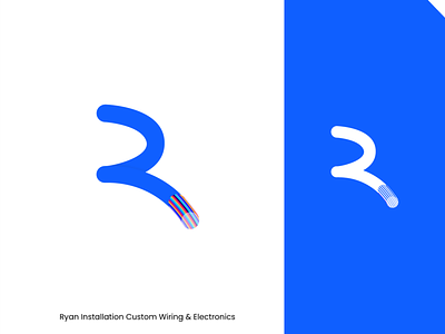 Ryan Installation brand branding clean design installation letter logo mark mark icon symbol minimal r