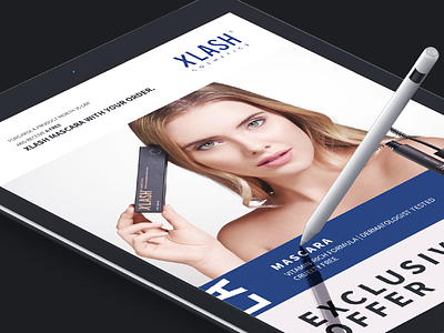 XLASH Cosmetics email design beauty campaign clean design email email banner email campaign make up marketing minimal ui