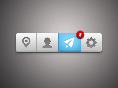 Toolbar badge batch control icons mail profile settings toolbar ui user interface