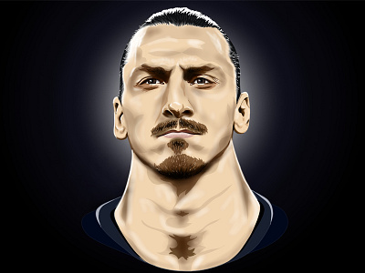 Zlatan Ibrahimovic digital drawing football ibrahimovic illustration painting portrait vector zlatan