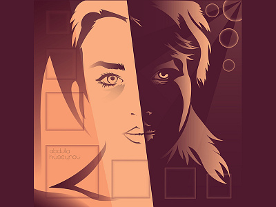 Illustration cover design graphic illustration negative vector woman