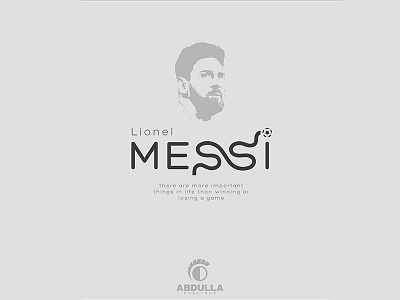 Lionel Messi Typography Concept