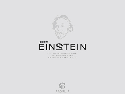 Albert Einstein Typography Concept albert concept einstein illustration logo project typography