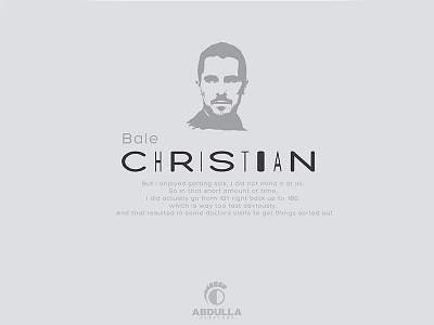 Christian Bale Typography Concept