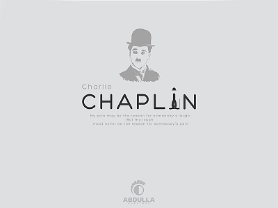 Charlie Chaplin Typography Concept chaplin charlie concept illustration logo project typography