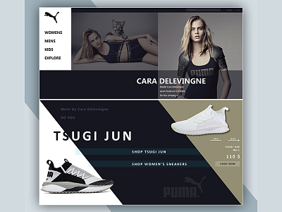 Website Concept for Puma brand graphicdesign graphicdesigner puma ui uiux ux web webdesign webdesigner