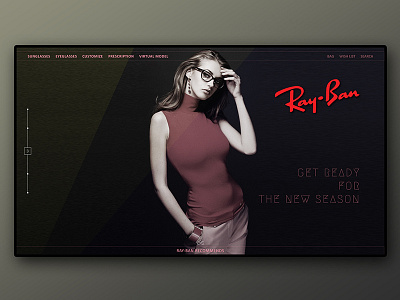 Website Concept for Ray-Ban brand design interface rayban ui uidesign ux web webdesign