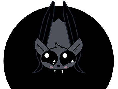 Feelin cute today bat colored cute illustraion