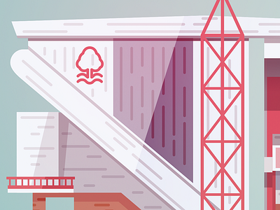 City Ground - Nottingham Forest football illustration vector