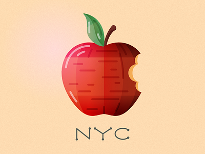 The Big Apple affinity designer apple illustration new york vector