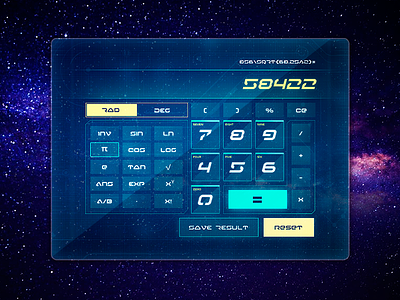 Calculator Sci-fi calculator collectui control dailyui future inspiration panel scifi space ui