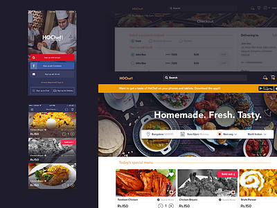 UX design of Hochef chef designstudio dishes food ordering recipe uidesign uxdesign