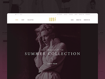 109f Web Portal 109f clothes clothing designstudio ecommerce fashion uidesign uxdesign website