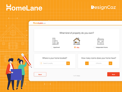 The UX Design Process for Homelane's Requirement Gathering Flow decor designcoz designstudio homelane interior design interiors requirement gathering website