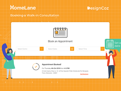 HomeLane: Book an Appointment agency appointment design designcoz designstudio homelane illustration interior design interiors kitchen minimal startup ui ui design uidesign ux uxdesign website