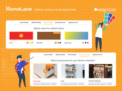 HomeLane: Select Colour & Accessories agency branding colour colours decor design designcoz designstudio homelane illustration interior accessories interior colour interior design interiors startup ui uidesign ux vector website