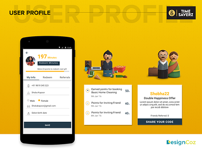 The UX Design Process for Timesaverz App agency cleaning design designcoz designstudio grooming handyman illustration mobileapp pest control profile repairs services startup timesaverz ui uidesign ux uxdesign website