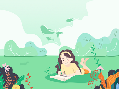 Learning makes me happy illustration