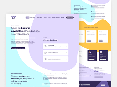 Wamka redesign - Psycho tests page branding cta design desktop flat header hero menu modern navigation offer pricing profile psychologist psychology tiles ui ux web website