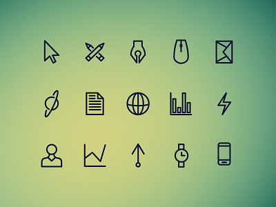 Personal Branding Icons branding geometric icon design icons illustrator pen tool thin line