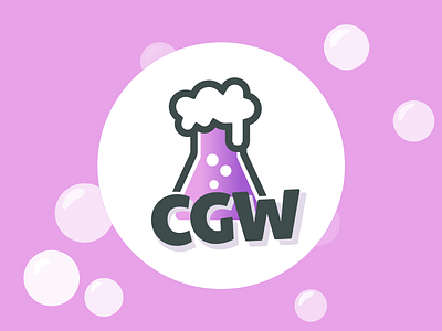 CGW Logo branding cgw design flask foam lab laboratory logo logo design vector