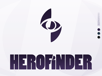 HeroFinder Logo (Light version) app branding cgw color palette compass design design app esports eye logo product design