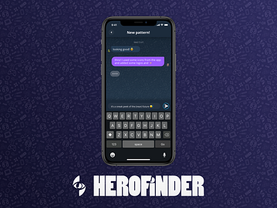 HeroFinder Background Pattern app background cgw chat design design app mobile pattern product design social ui videogames