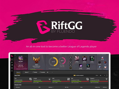 RiftGG app design desktop app esports league of legends product design sketch ui ux