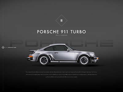 1973 Porsche911 UI car interface user website