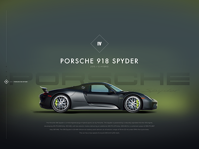 2017 Porsche918 Ui car interface porsche user website