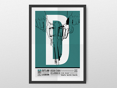 outlaw Design studio - Guns poster artdirection branding design illustration logo poster typography vector