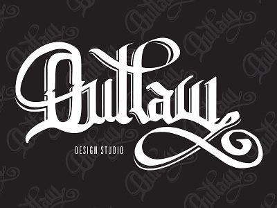 Outlaw branding artdirection black white branding calligraffiti calligraph design logo typography vector