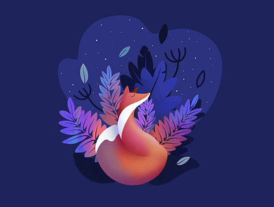 Лисичка art fox illustration procreate art