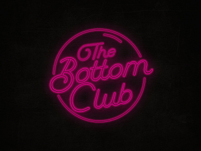 The Bottom Club dance design graphic logo neon pink swing texture troupe