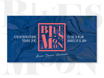 Blues Moon Festival adobe stock blues dance design festival flatlogo logo photoshop texture