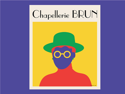 Chapellerie BRUN branding colors flat graphic illustration illustrator minimal poster poster design