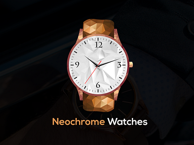 Neochrome Watches brand identity branding design logo low poly art polygon polygon art polygon logo