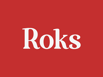 Roks logotype branding logo typography