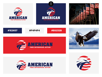 American Free Enterprise Action america logo eagle logo us logo