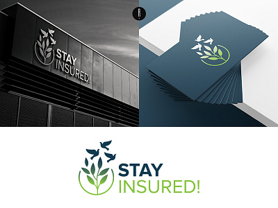 Stay Insured! branding coporate insurance logo insured logo leaves logo logo logo design stay insured! vector