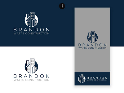 Brandon Watts Construction building logo construction construction logo logo logo design vector