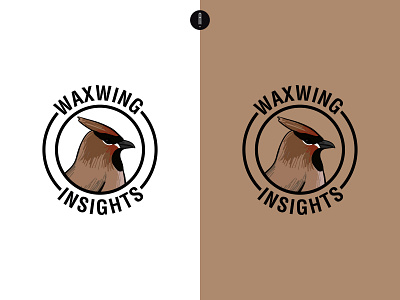 Waxwing Insights bird logo branding coporate logo logo design vector