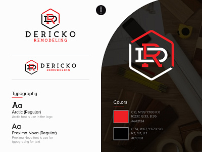 Dericko Remodeling coporate logo logo design remodeling remodeling logo vector
